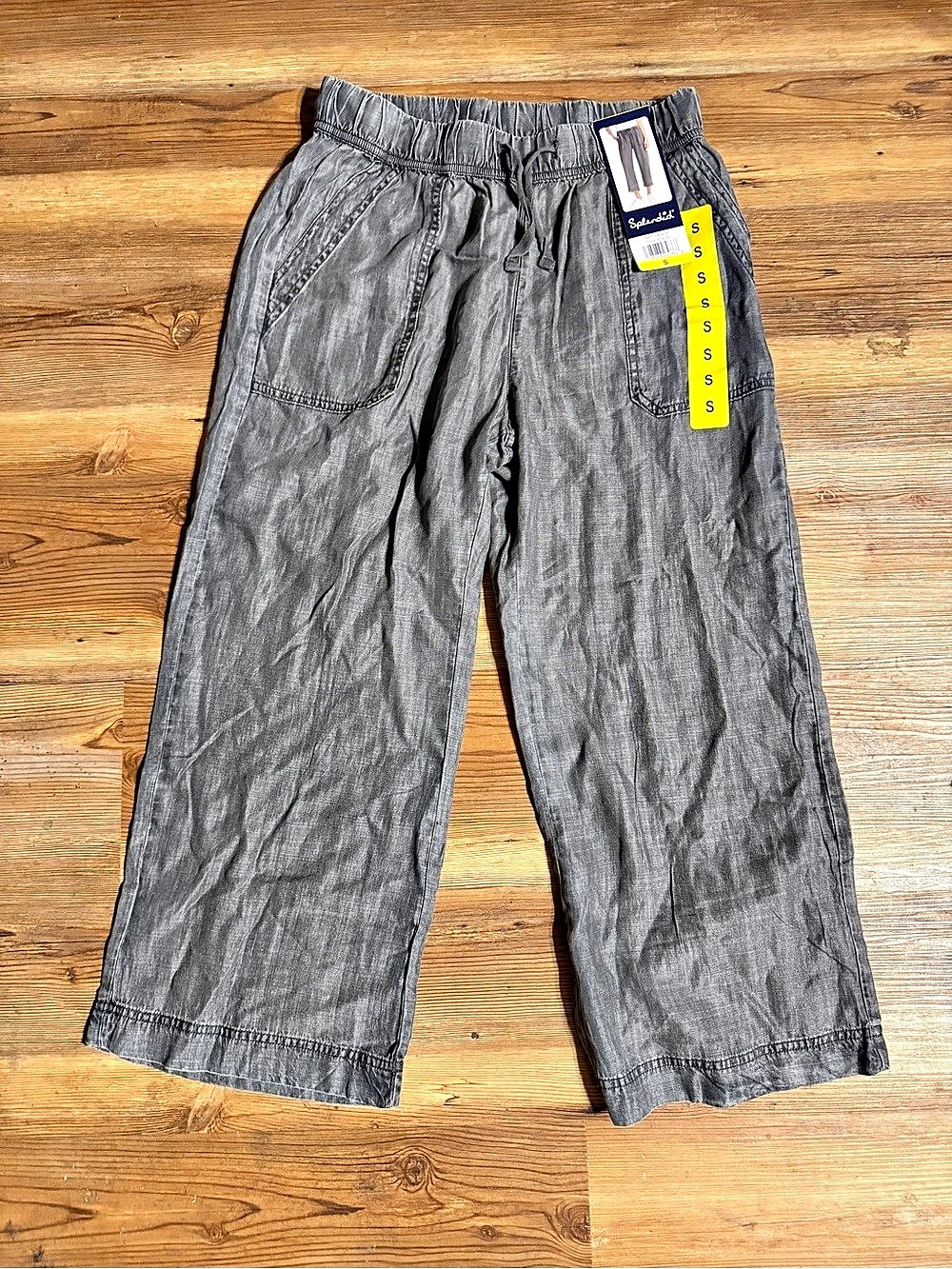 Splendid Wide Leg Crop Pant Gray Small